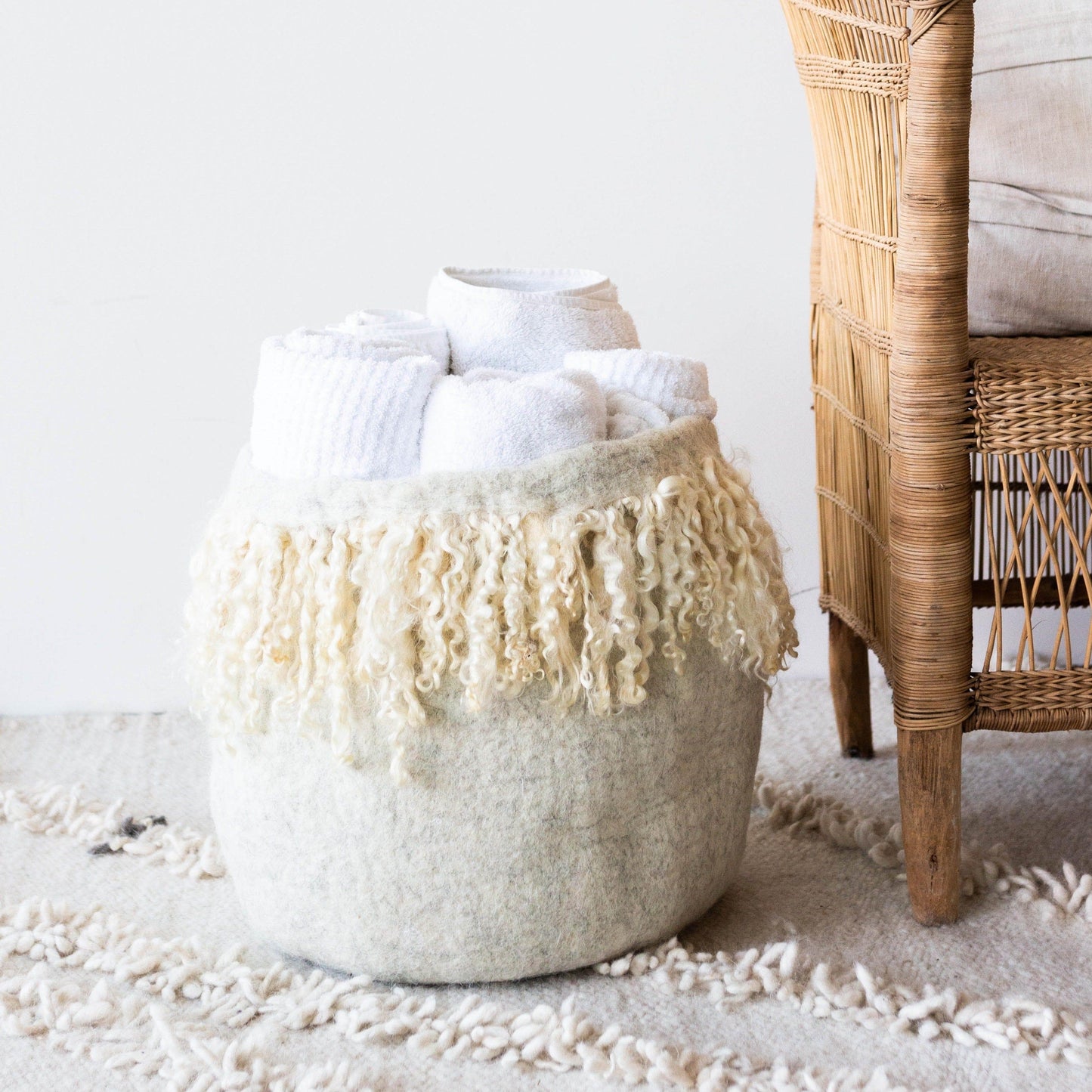 Fransenrock Mohair Dekowolle Korbwolle