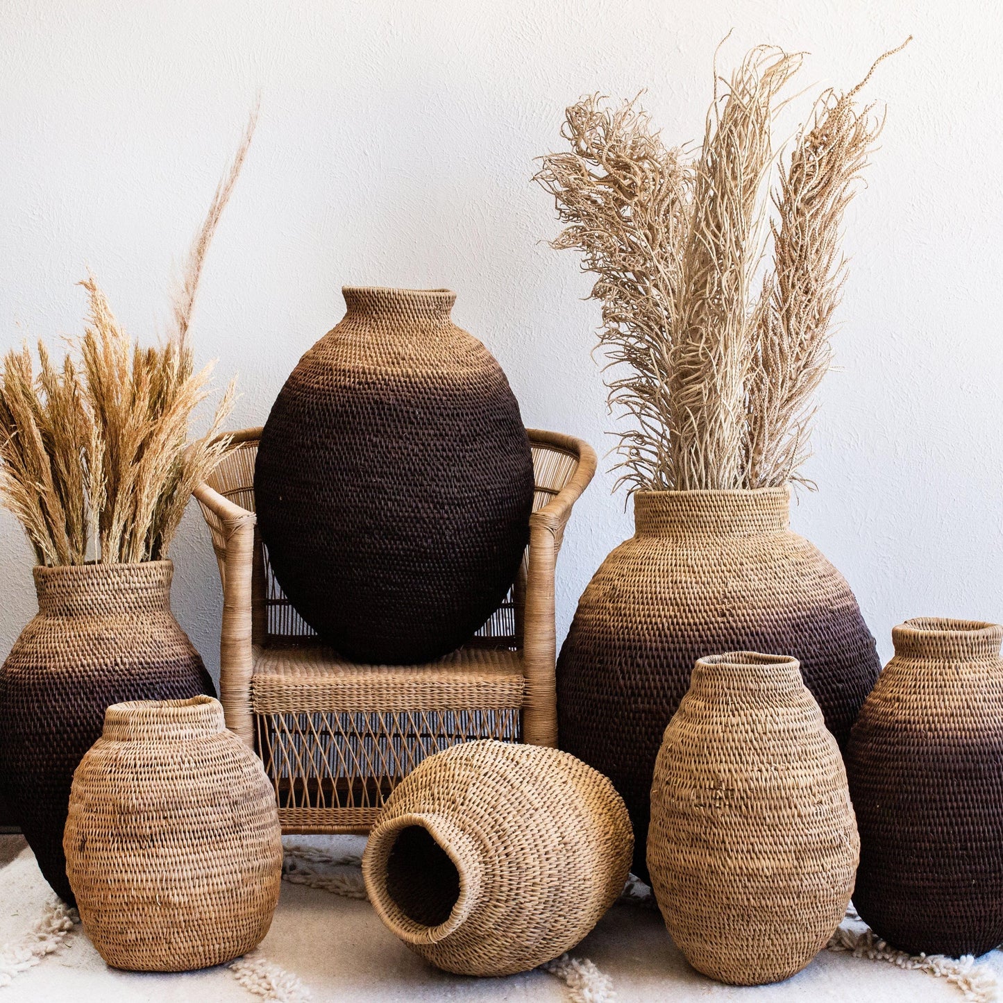 Ombre Handwoven African Buhera Basket
