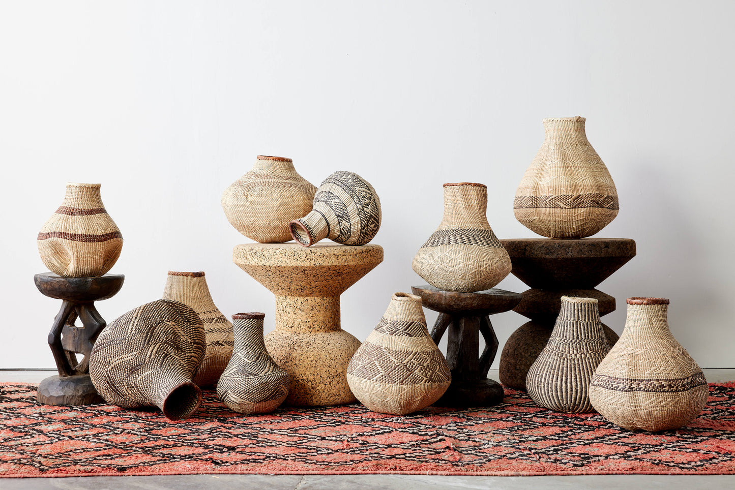 Gemusterter Binga-Nongo-Kürbis-Gewebekorb