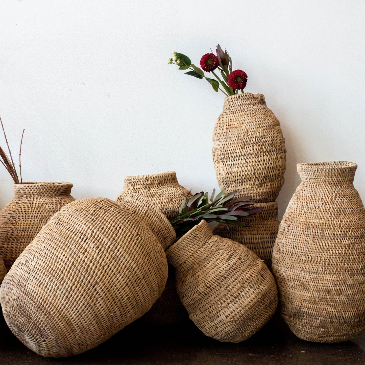 African Woven Floor Basket | Statement Buhera Cane Basket