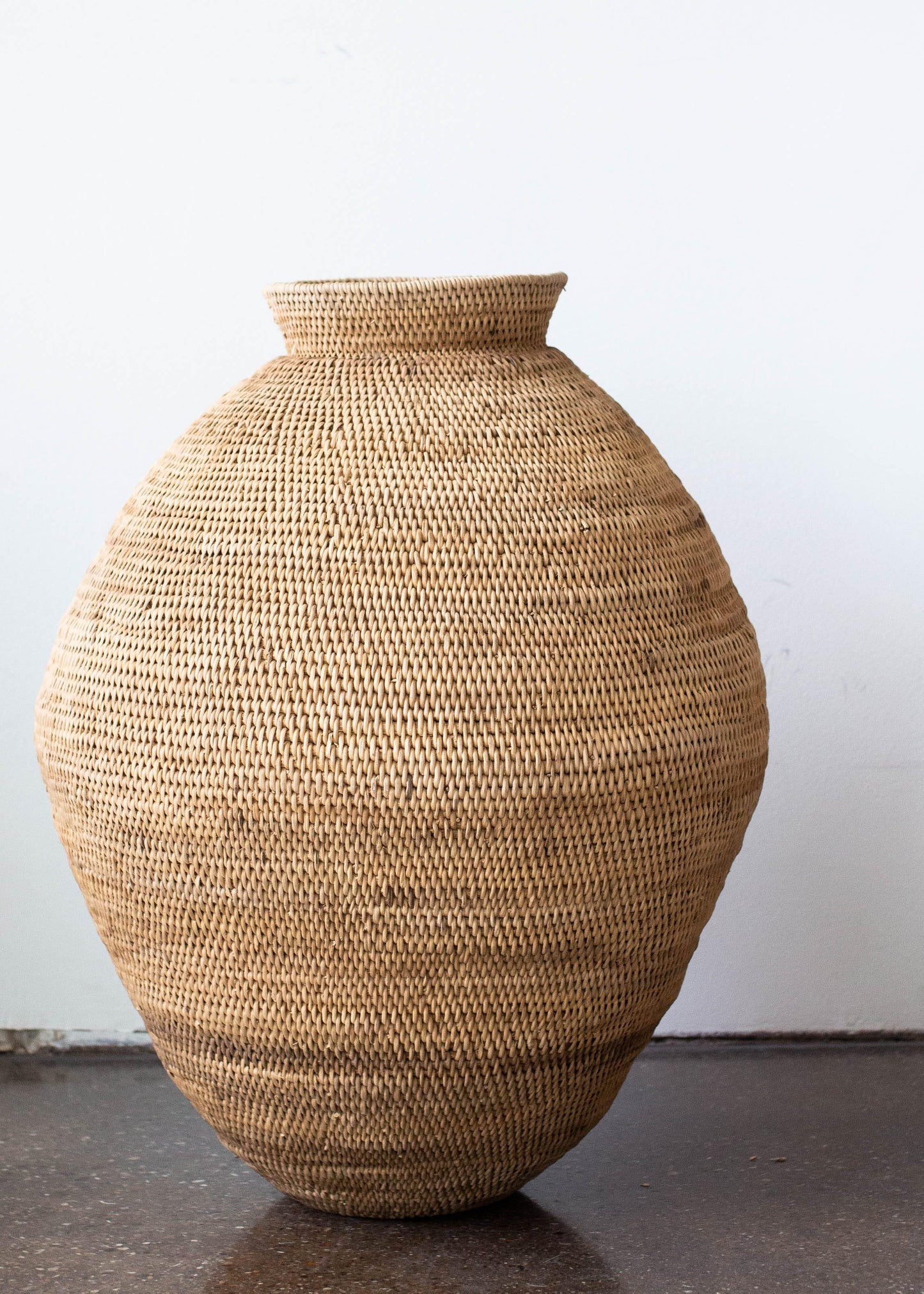 African Woven Floor Basket | Statement Buhera Cane Basket