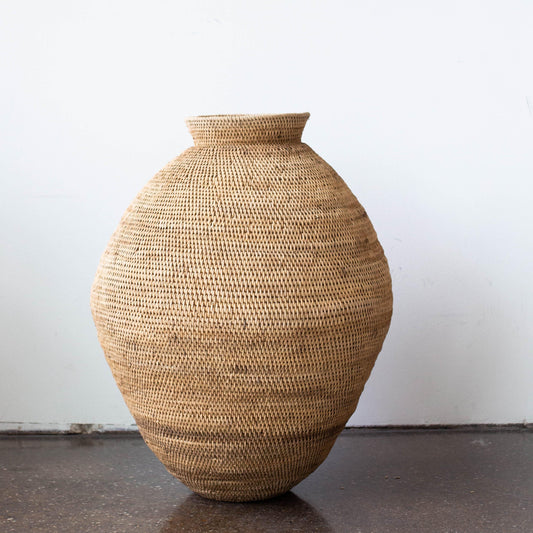 African Woven Floor Basket | Statement Buhera Cane Basket