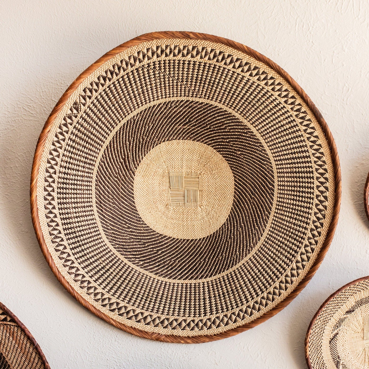 Statement Binga Patterned Flat Basket