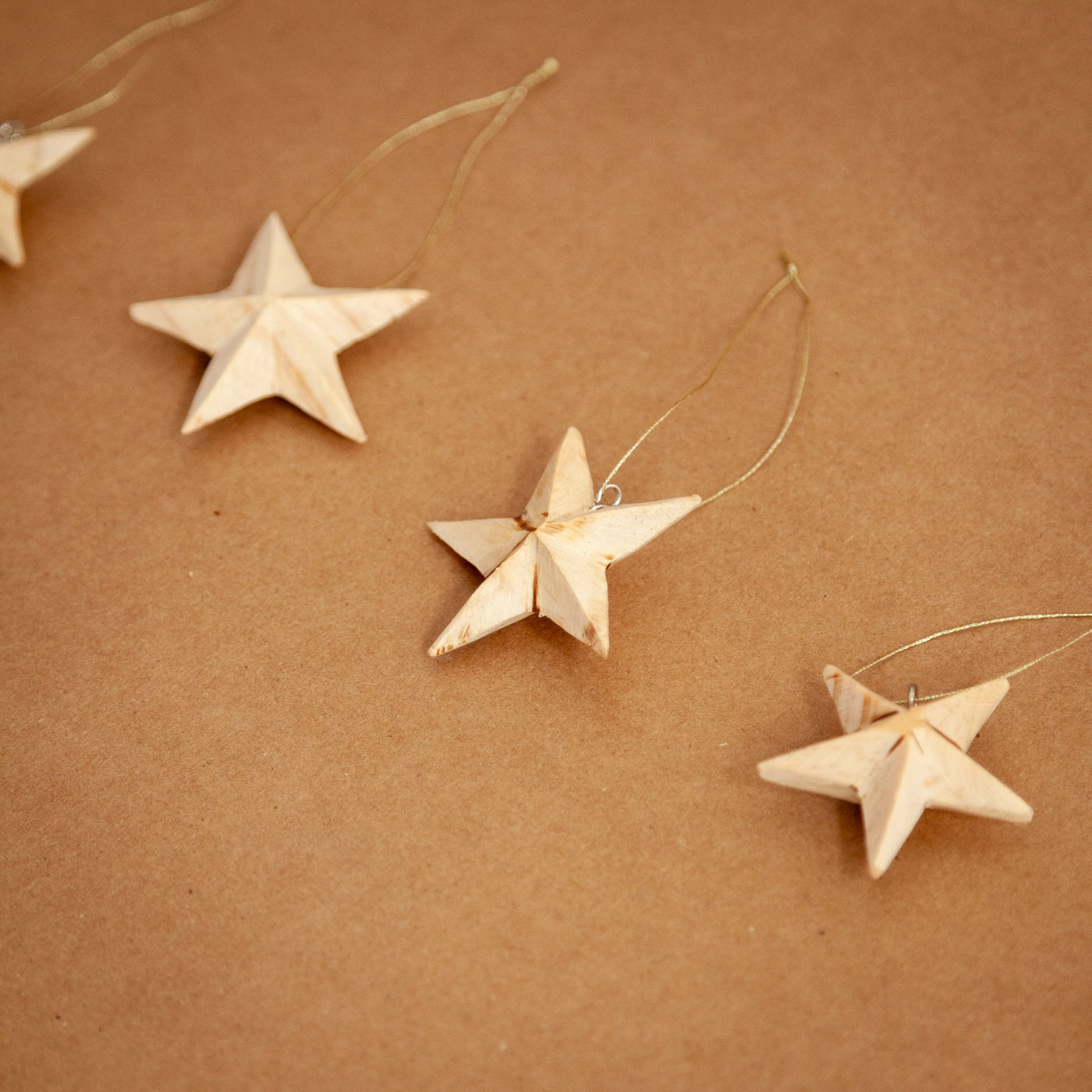 Wooden Star Ornament Set