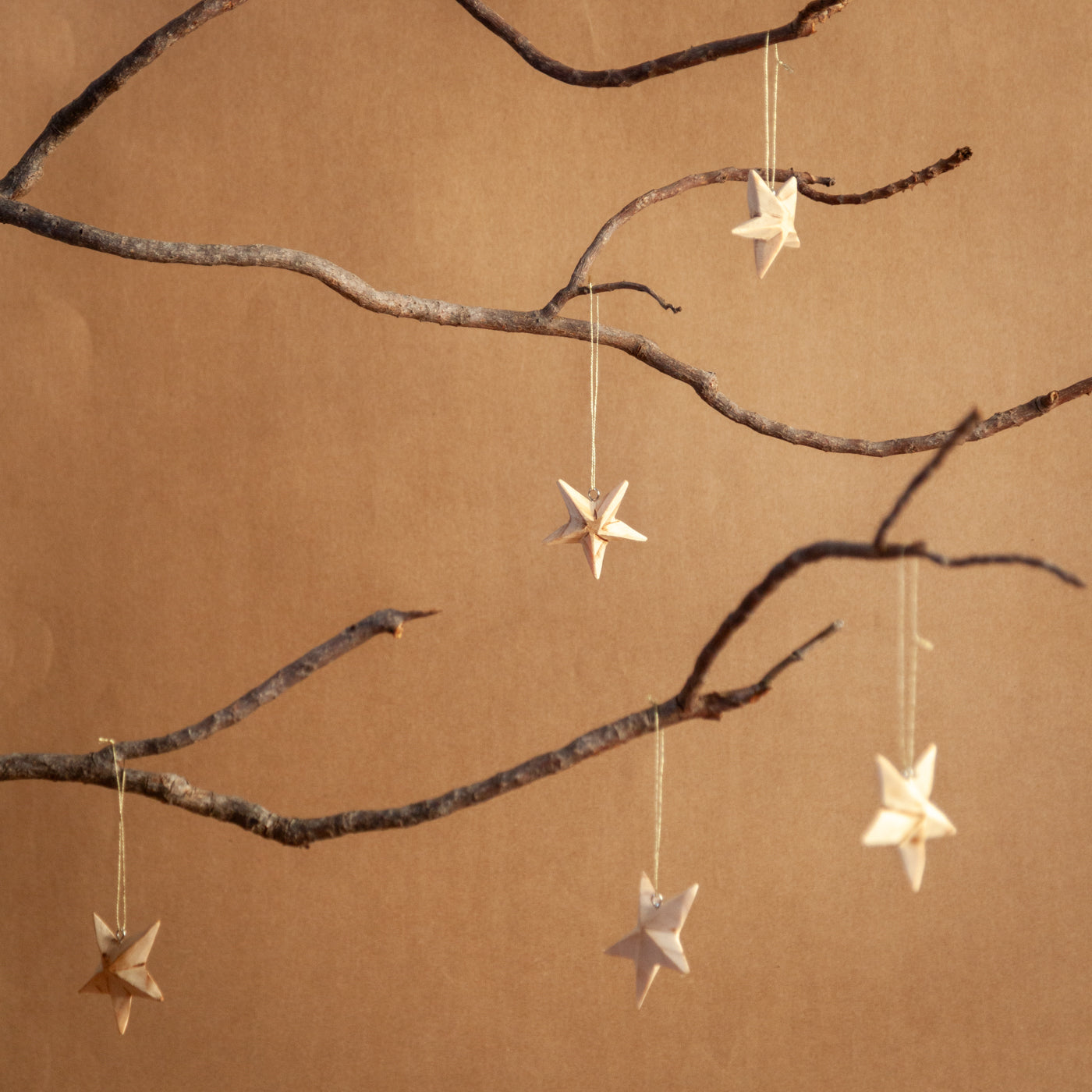 Wooden Star Ornament Set