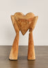 Wooden Heart Holding Hands Sculpture