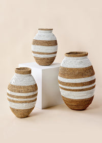 White Striped Buhera Basket
