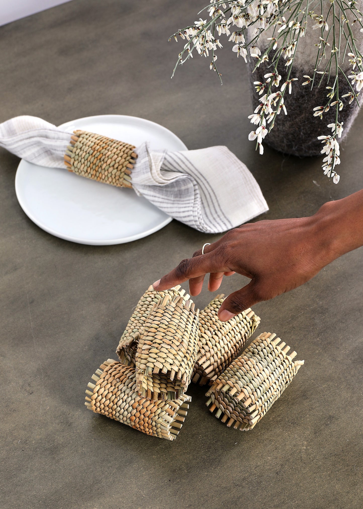 Xhosa-Serviettenhalter - 4er-Set