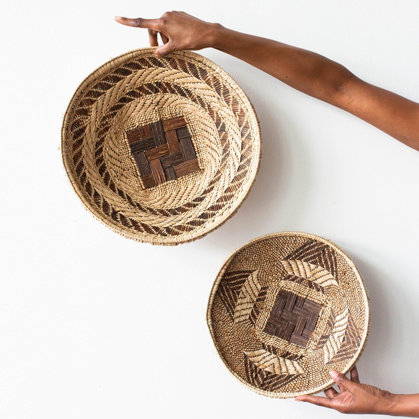 African Wall Basket Decor | Zambian Plateau Wall Baskets