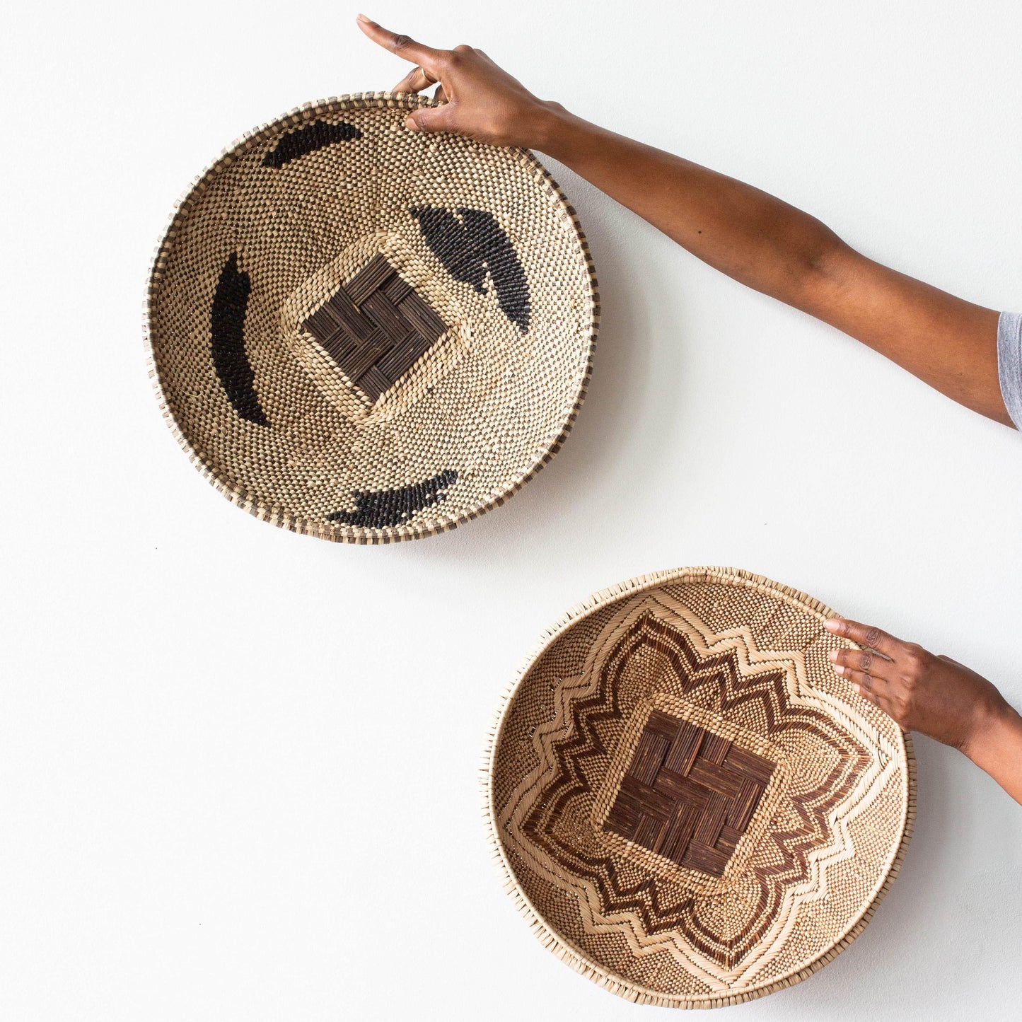 African Wall Basket Decor | Zambian Plateau Wall Baskets