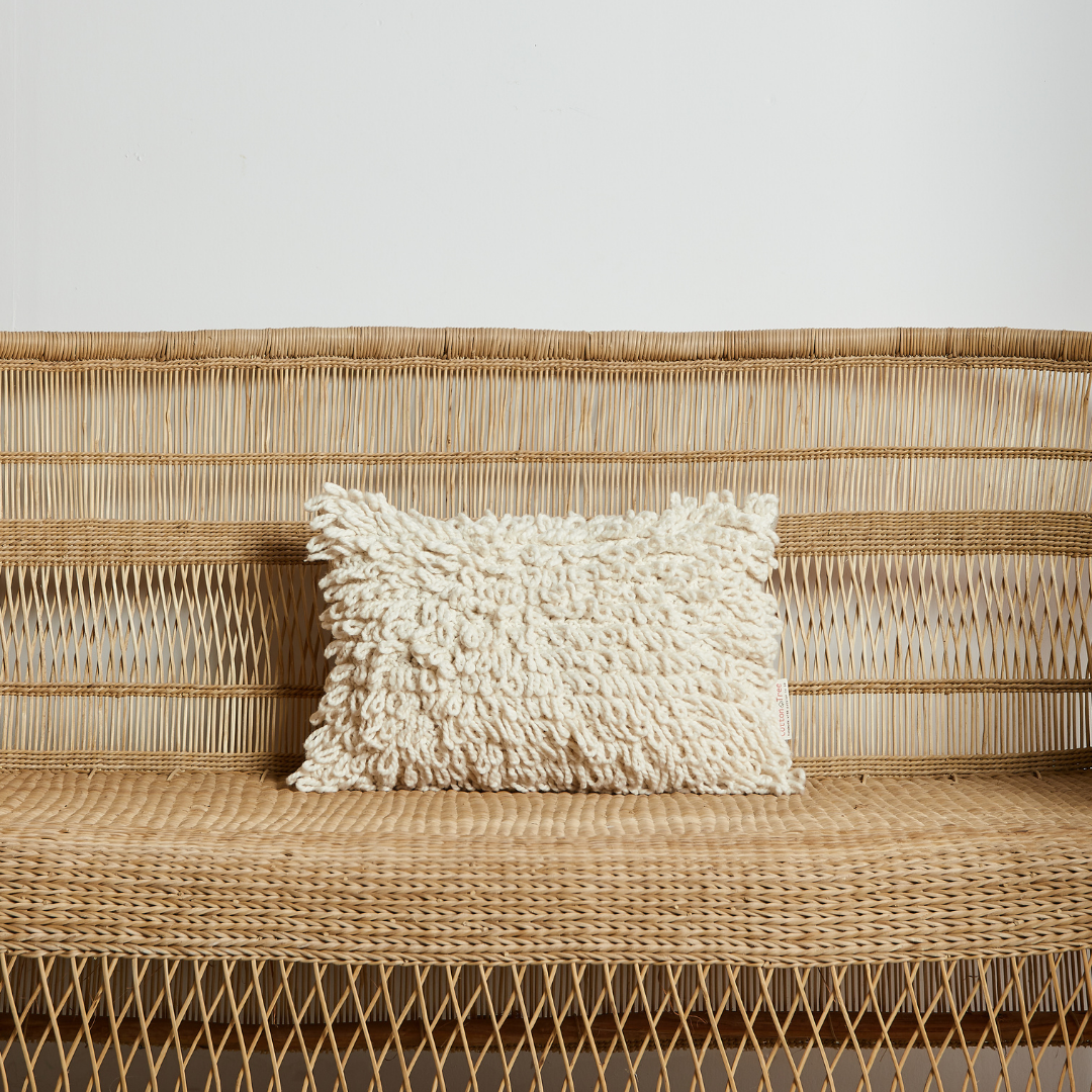 Crochet Shaggy Loop Throw Pillow