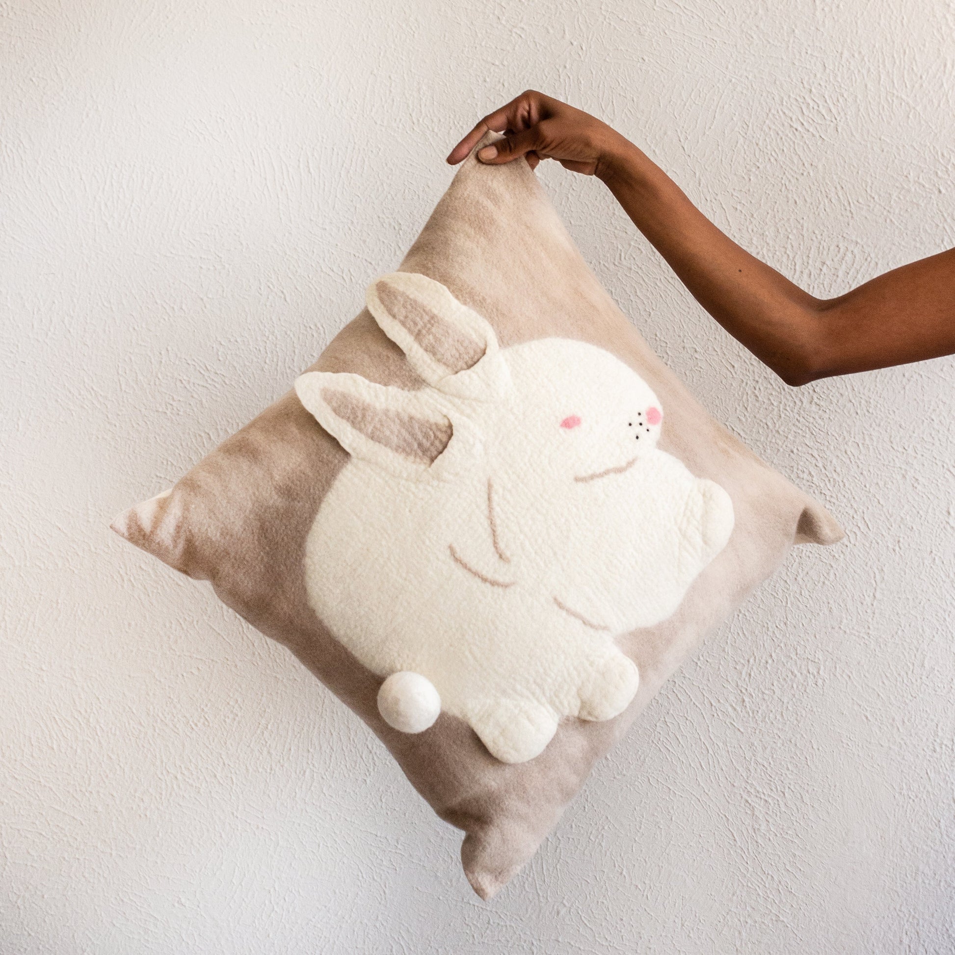 Bunny Throw Pillow Square 20"L x 20"H