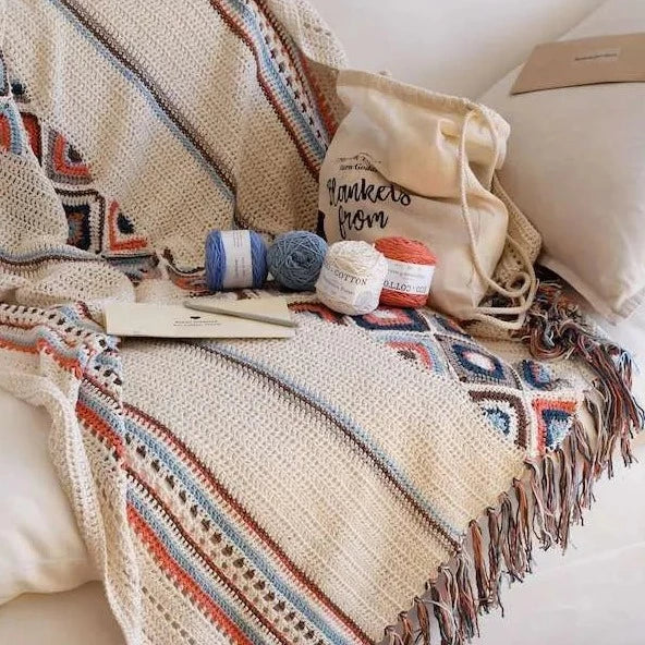Boho Summer Throw Kit: Crochet-your-Own – Kanju Interiors