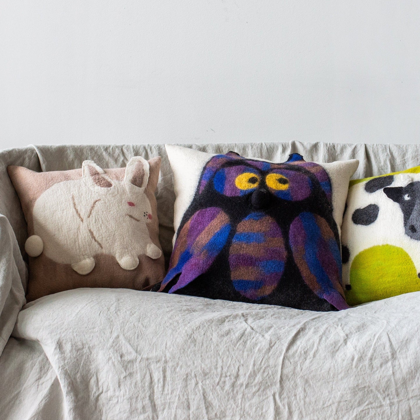 Bunny Throw Pillow Square 20"L x 20"H