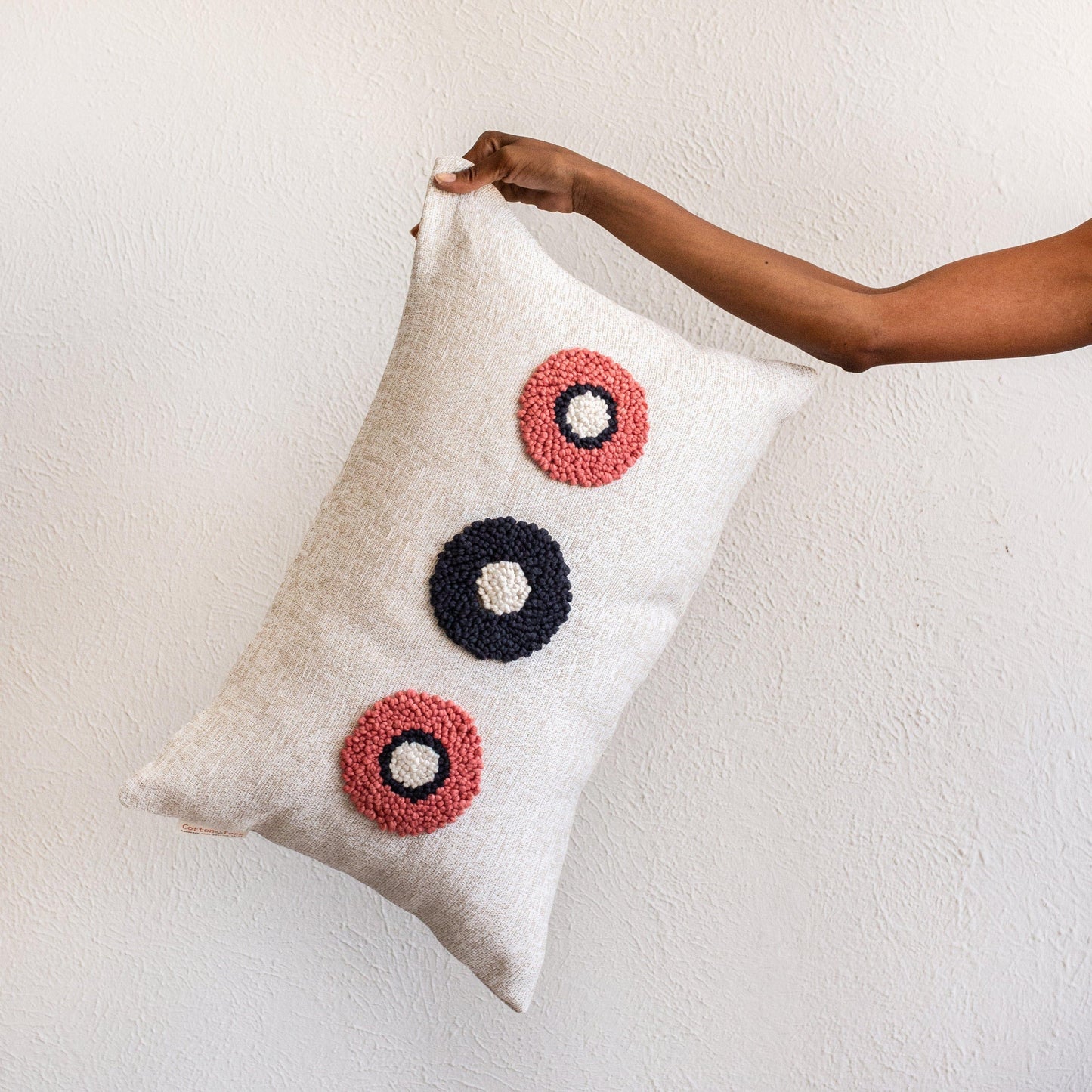 Modern Boho Throw Pillow: Small, Large, AfriScandi Circles Pillow