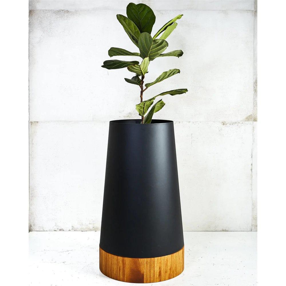 Conica Wood Base Planters