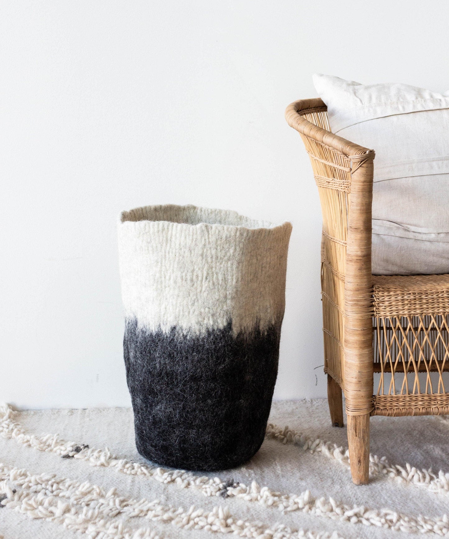 Hand-Felted Floor Vase