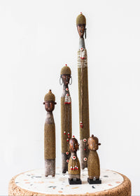 Gold Beaded African Namji Doll