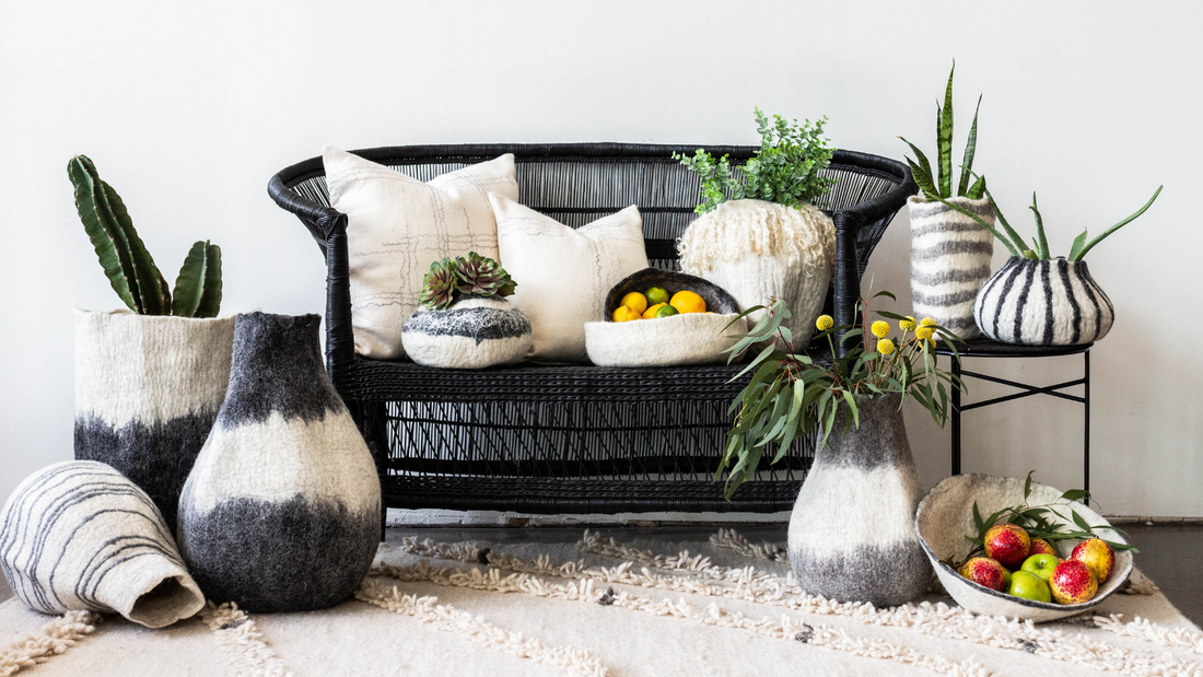 3 Style Tips for Hand-Felted Planters