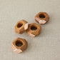 Cherry Wood and Copper Napkin Rings - Set 4 (Discoloration)