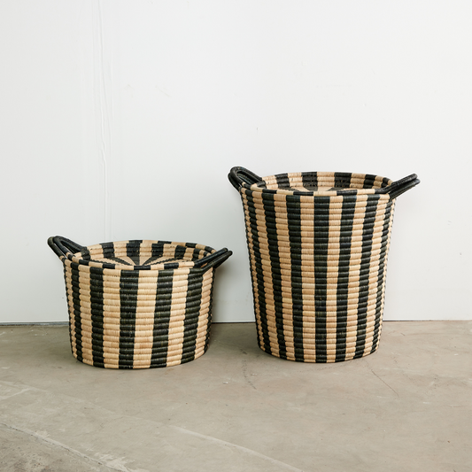 Ineke Black Striped Basket