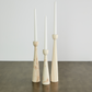 handmade taper wood candle holders set of 3