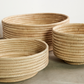 African palm leaf basket set of 3