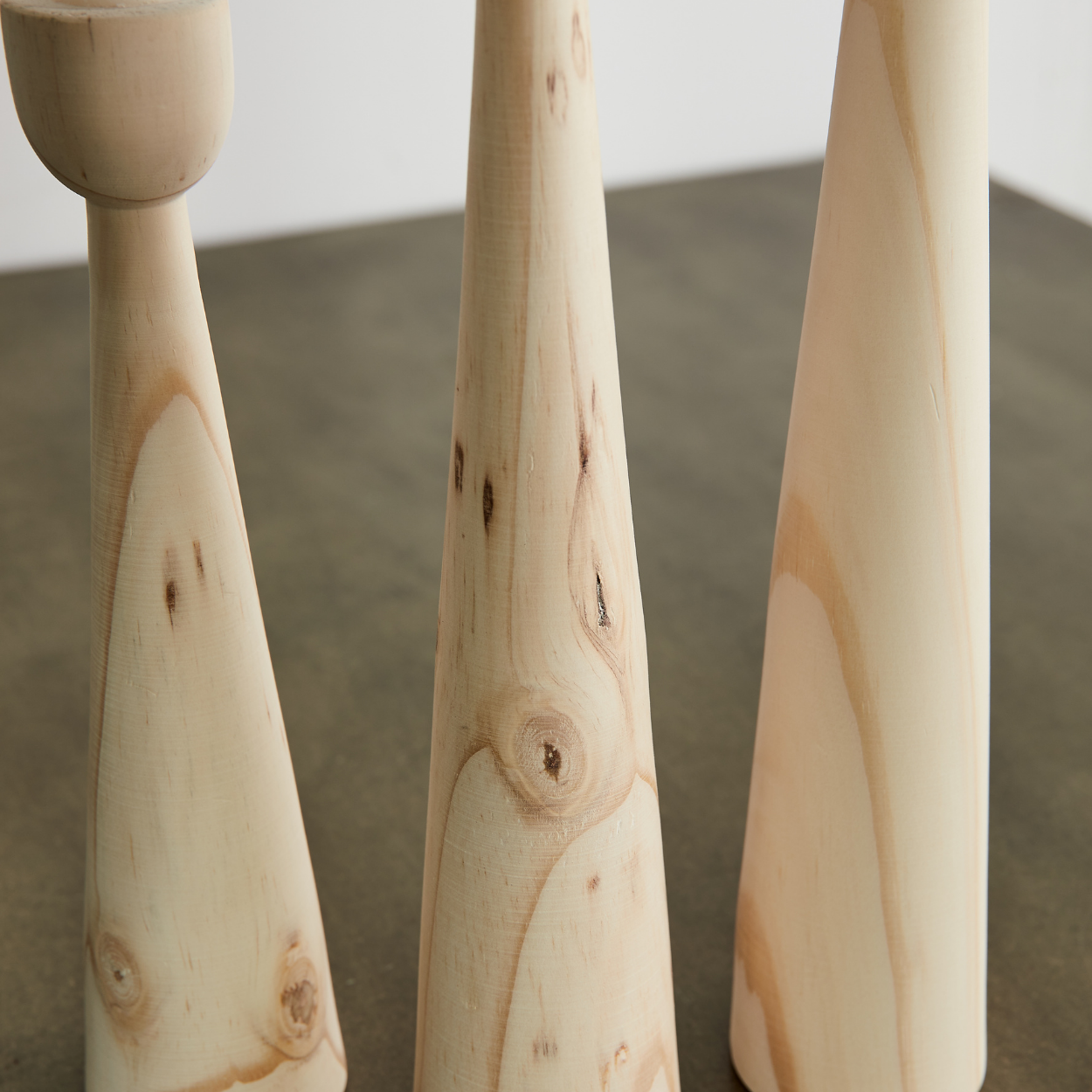 handmade wooden candle holders pillar 