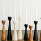 African handmade Wood Taper Candlestick set of 9 