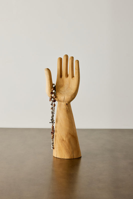 Wood Sculpture: Peace Hand Sculpture