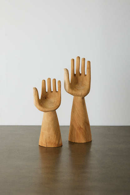 Wood Sculpture: Peace Hand Sculpture