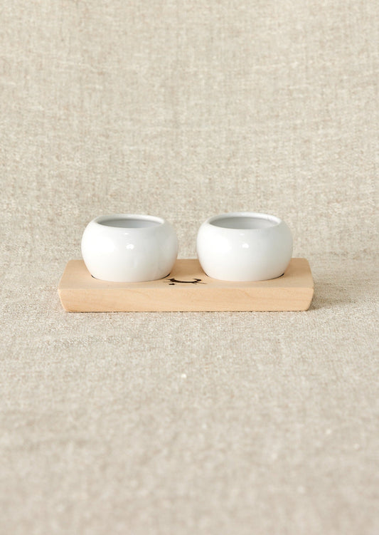 white Little Dipping Bowl Set of 2