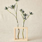 handmade Wood Frame Flower Vase with Glass Tubes