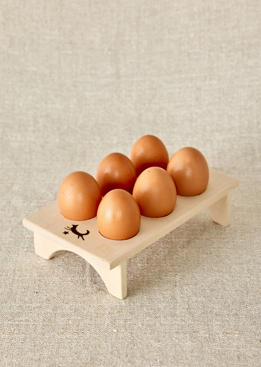 Hand Carved Wooden Egg Tray