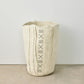Zulu Hand-Felted Ivory Wool Floor Vase