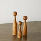 Globe Tapered Wood Taper Candlestick Holder