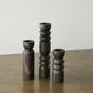Abstract Wooden Tealight Totem Candle Holder