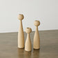 Konischer Kerzenständer aus Holz in Globus-Form 