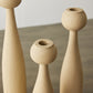 Konischer Kerzenständer aus Holz in Globus-Form 