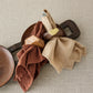 Cherry Wood and Copper Napkin Rings - Set 4 (Discoloration)