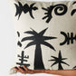 Keiskamma Black Linen & Silk Embroidered Throw Pillow