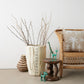 Zulu Hand-Felted Ivory Wool Floor Vase