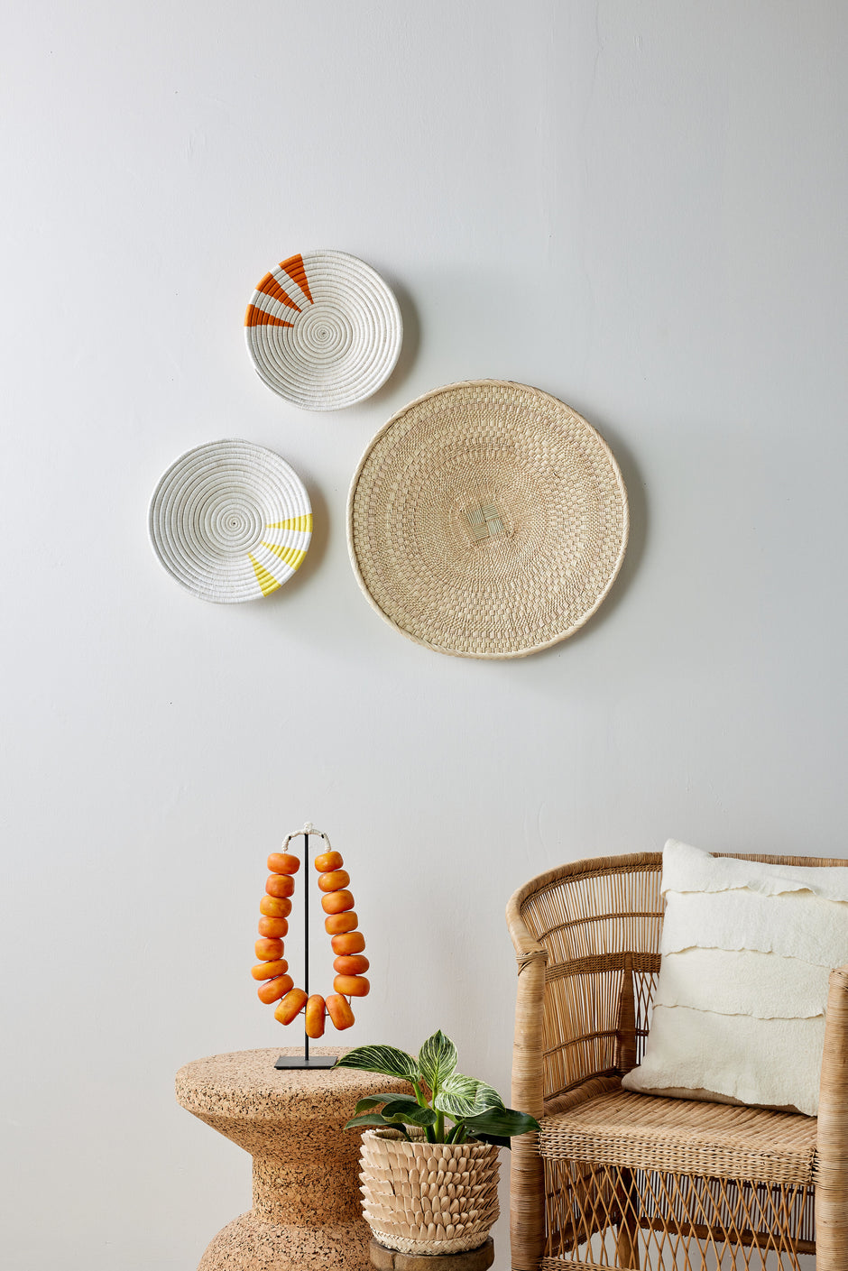 Moja Copper Wall Basket - Artisan Crafted Decor
