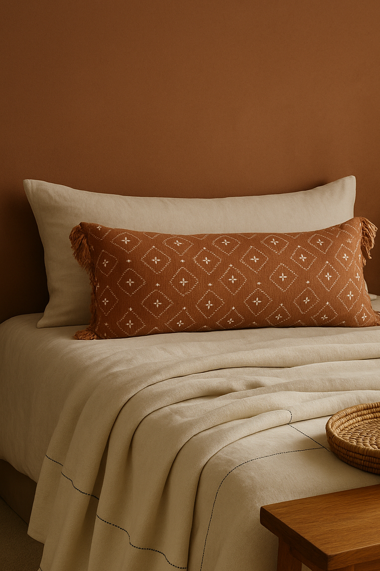 Sienna Cotton Mud cloth  Lumbar Pillow Cover