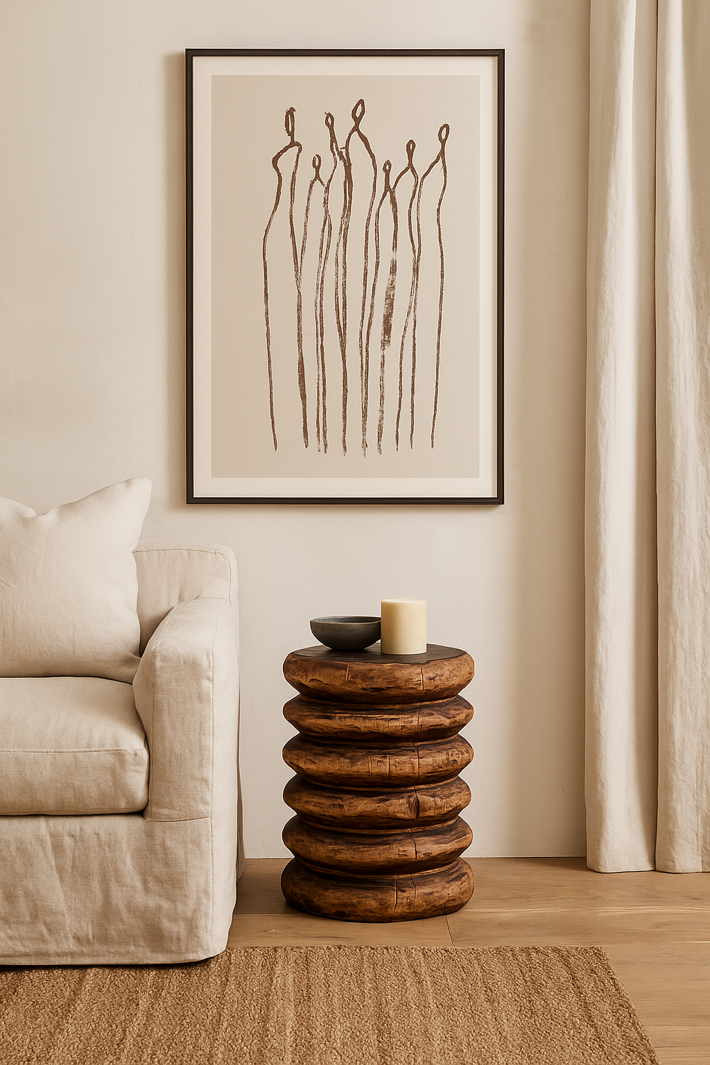 Spiral Carved Drinks Table