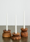 Organic Wood Taper Candlestick Holder