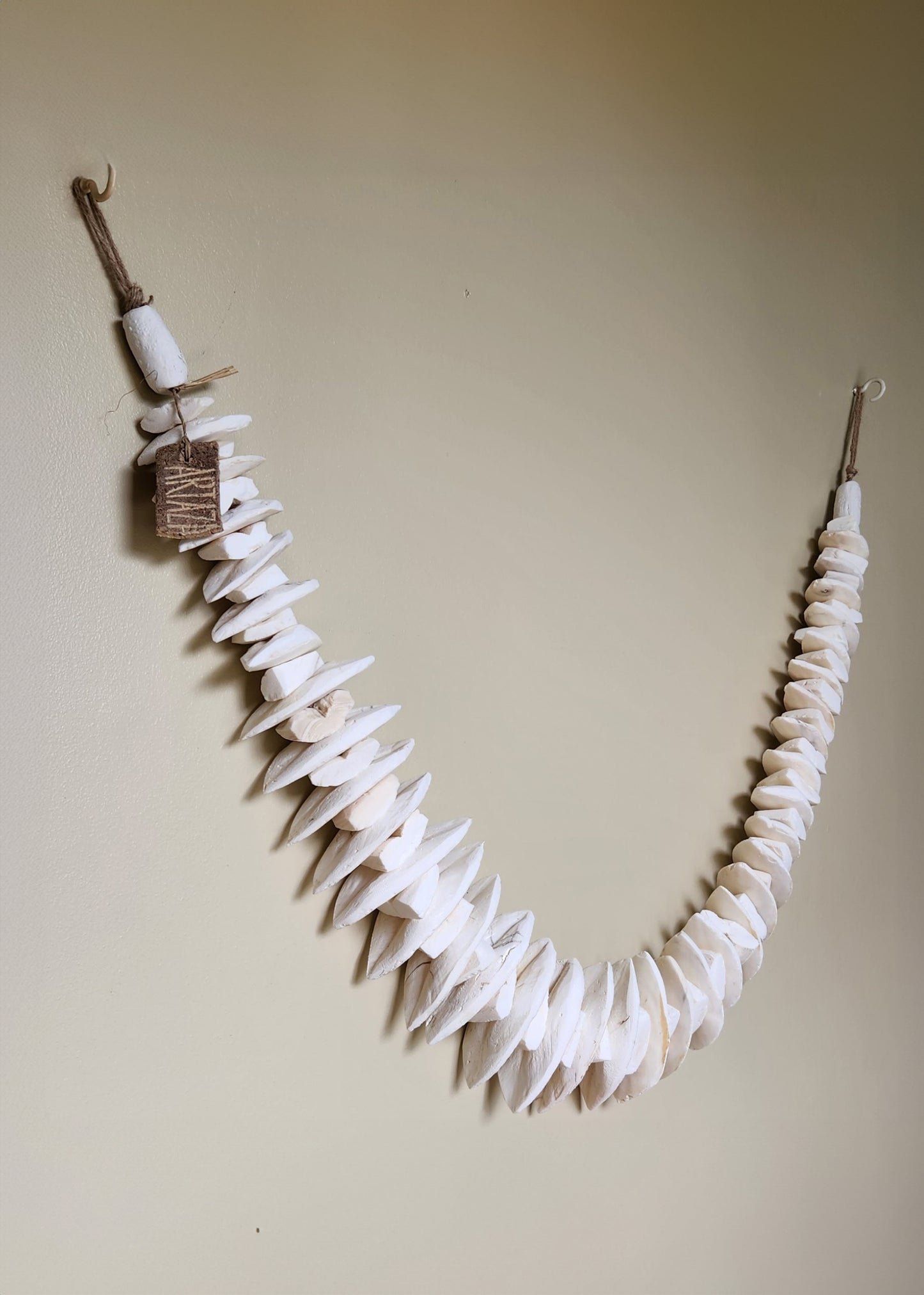 Ula White Bone & Clay Wall Hanging