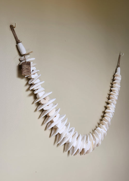 Ula White Bone & Clay Wall Hanging