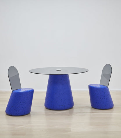 Wiid Glass & Cobalt Blue Cork Dining Table