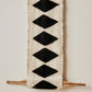 Balance Bogolan Wall Totem in White with Black Diamonds